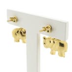 Gouden olifant oorstekers (Oorbellen), Ophalen of Verzenden, Gebruikt, Overige kleuren, Goud