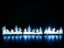 LED IJs silhouet  3 delig kersttafereel kleur WIT, Ophalen of Verzenden, Nieuw
