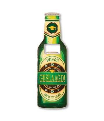 Bier opener Hoera Geslaagd, Ophalen of Verzenden, Nieuw