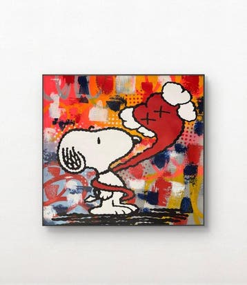 isem (1985) - Snoopy X Kaws X strange love (size78x78cm)