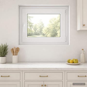 vidaXL Kleur binnenkant kelderraam Wit RISOR 70 x 60 cm, Doe-het-zelf en Verbouw, Verzenden, Nieuw