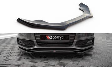 Voorspoiler V.4 Audi A4 S-Line / S4 B8 FL Maxton Glans Zwart, Ophalen of Verzenden, Nieuw