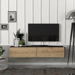 [en.casa] Tv-meubel Toivakka zwevend 135x31x25 cm zwart en e, Huis en Inrichting, Kasten | Dressoirs, Verzenden, Nieuw