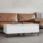 vidaXL Bijzettafels 2 st 50x46x35 cm bewerkt hout hoogglans, Verzenden, Nieuw, Minder dan 45 cm