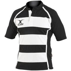 Gilbert rugbyshirt Xact Hooped zwar van €48,00 voor €24,00, Ophalen of Verzenden, Nieuw