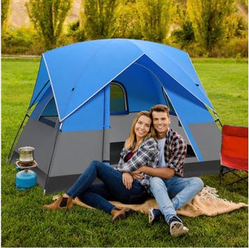 3-Persoons Camping Tent Waterdicht Koepeltent Regenhoes, Verzenden, Nieuw