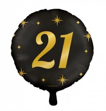 Classy Party Foil Balloon 21 jaar, Hobby en Vrije tijd, Feestartikelen, Verzenden, Nieuw, Versiering, Verjaardag