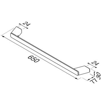 Handdoekrek Geesa Shift 65 cm Geborsteld Goud, Ophalen of Verzenden, Nieuw