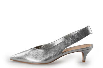 Carrano Slingbacks in maat 40 Zilver, Kleding | Dames, Schoenen, Overige kleuren, Verzenden, Zo goed als nieuw, Carrano