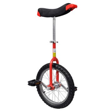 vidaXL Eenwieler verstelbaar 16 inch rood, Verzenden, Nieuw