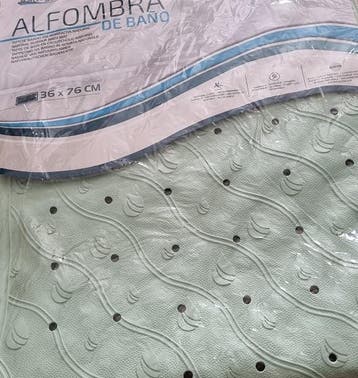 Gerimport Badmat Anti-slip 76 x 36 Cm Rubber Groen, Verzenden, Nieuw