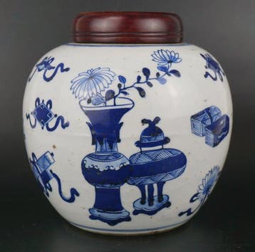 Vaas - Porselein - China - Kangxi (1662-1722), Antiek en Kunst