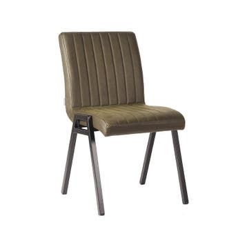 Stoel Matz | Army | Microvezel | Zwart Metalen Frame | 2, Verzenden, Nieuw in verpakking