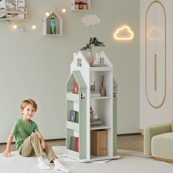 Kinderkast Vipsali 108x40x40 cm mintgroen en wit [en.casa], Verzenden, Nieuw
