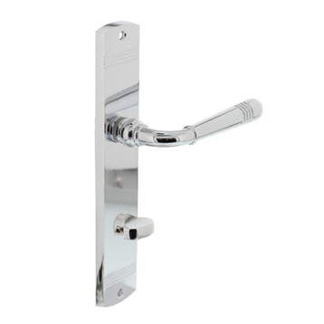 Deurklink Helena op schild 235x45x8mm met WC63/8mm chroom..., Ophalen of Verzenden, Nieuw, Chroom, Klink of Kruk