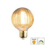 LED lamp geribbeld glas E27 | 4 watt dimbaar | 2000K warm, Verzenden, Nieuw, E27 (groot), Overige typen