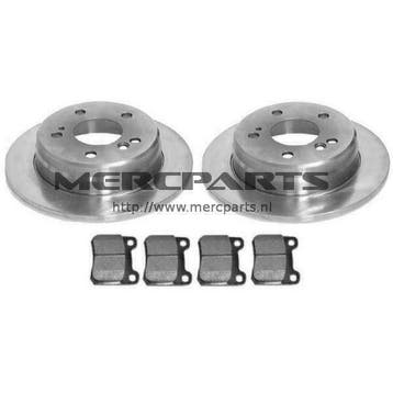 Complete set remschijven met blokken achteras Mercedes W201, Auto-onderdelen, Ophalen of Verzenden, Nieuw, Mercedes-Benz