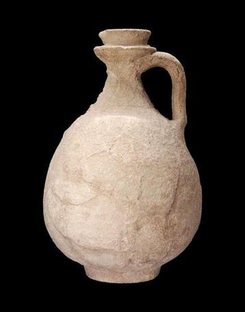 Oud-Romeins - Romeinse kruik van beige terracotta met