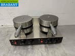 RVS Dubbel Wafelijzer met timer 230V Horeca, Ophalen of Verzenden, Nieuw in verpakking