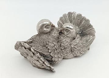 Magrino - Figuur - Coppia di colombi - .925 zilver, Bedekt