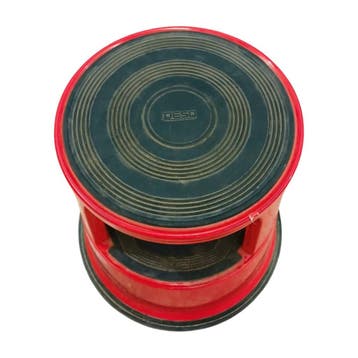 Desq roll-a-step opstapkruk, hoogte 42,6 cm,  rood, metaal,, Ophalen of Verzenden, Gebruikt, Overige typen