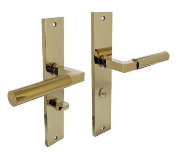 Intersteel deurklink Bau-Stil op langschild WC63/8 PVD, Verzenden, Nieuw