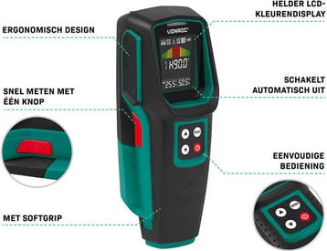 2dekans | VONROC Leidingzoeker WD501DC – Multidetector voor, Ophalen of Verzenden, Zo goed als nieuw
