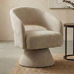 *WOONWINKEL* Draaifauteuil Woonkamer Beige, Huis en Inrichting, Fauteuils, Verzenden, Nieuw, Stof