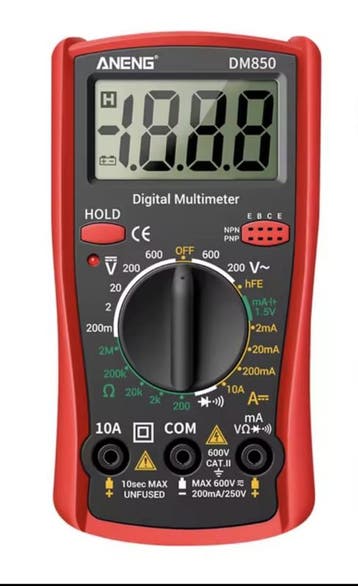 Multimeter stroommeter inclusief beschermkap en testsnoer, Auto-onderdelen, Airco en Verwarming, Verzenden, Nieuw