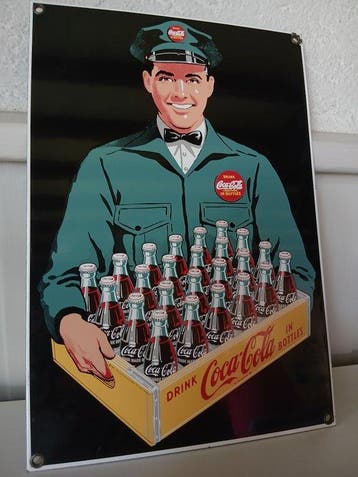 Coca-Cola Company - Coca-Cola emaille reclamebord - Emaille
