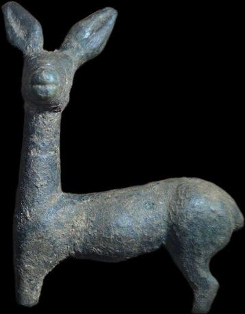 Oud-Grieks Bronzen hertfiguur, Antiek en Kunst