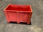 palletbox gebruikt 60x100 cm hoogte 63 cm met 2 sledes, Zo goed als nieuw