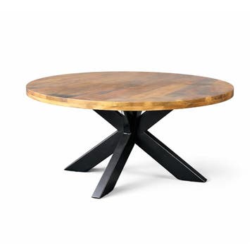 Salontafel Oscar Rond Ø90cm Mango Honey brown, Ophalen of Verzenden, Nieuw