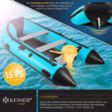 Rubberboot - 3,2m - Met roeispanen - 4 Personen - Blauw, Ophalen, Nieuw