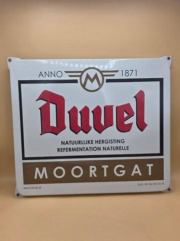 Emaillerie Belge - emailleplaat Duvel - Reclamebord - Metaal, Antiek en Kunst