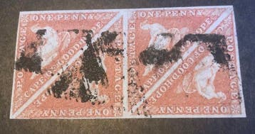 Kaap de Goede Hoop 1853 - Schitterend blok van 4 met mooie, Gestempeld