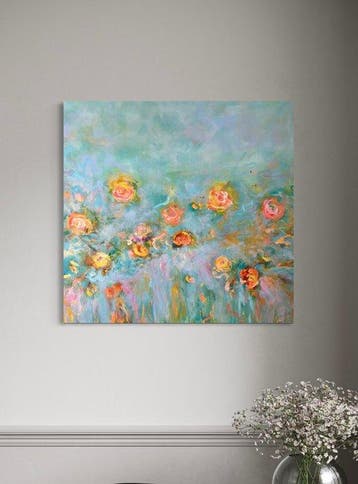 Eva Skondina - The Garden at Golden Hour Original Painting