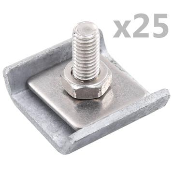 vidaXL Rastermatverbinding 25 sets antraciet, Tuin en Terras, Tuinhekken en Hekwerk, Verzenden, Nieuw