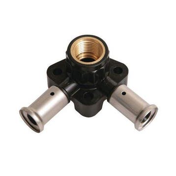 Henco muurplaat Ø16x1/2 pers x binnendraad - dubbel laags, Verzenden, Nieuw
