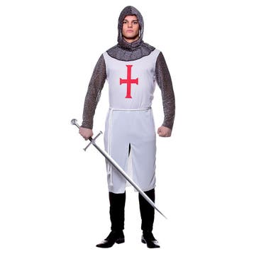 Crusader ridder kostuum - wit, Verzenden, Nieuw, Feestartikel