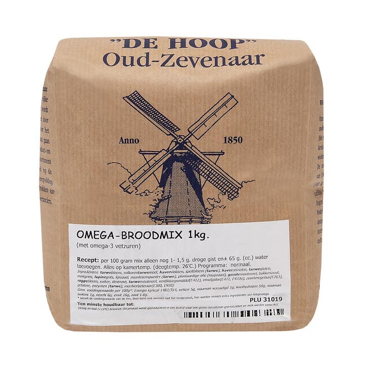 Molen de Hoop Omega Broodmix 1kg, Hobby en Vrije tijd, Taarten en Cupcakes maken, Nieuw, Verzenden