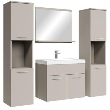 Badkamermeubel Set Montreal XL 60 x 35 cm - Beige, Verzenden, Nieuw, Wastafelkast