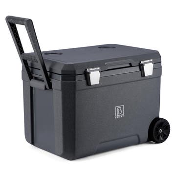 Brisby Verrijdbare Koelbox - Frigobox - 45 Liter GRIJS - SET, Ophalen of Verzenden, Nieuw, Koelbox, Koelelement