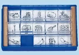 Plaatjes stempels 2 blauw (zie omschrijving), Verzenden, Nieuw