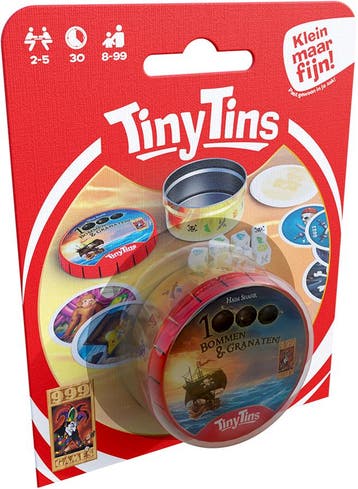 Tiny Tins - 1000 Bommen en Granaten - Dobbelspel | 999 Games, Verzenden, Nieuw