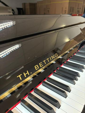Betting piano,  118 cm hoog * PRACHTIGE PIANO *, Gebruikt, Verzenden, Zwart, Piano