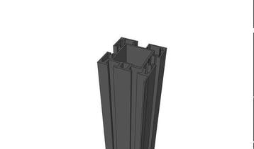 NewTechWood Poortpaal Premium met Afdeklijst, 8 x 8 x 320 cm, Nieuw