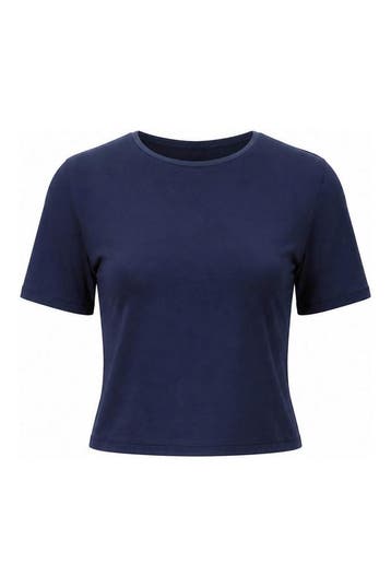 Organic Basics T-shirt in maat L Blauw, Kleding | Dames, T-shirts, Organic Basics, Verzenden, Zo goed als nieuw, Blauw