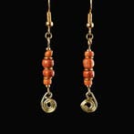Oud-Romeins Earrings, met Romeinse glazen kralen en, Antiek en Kunst