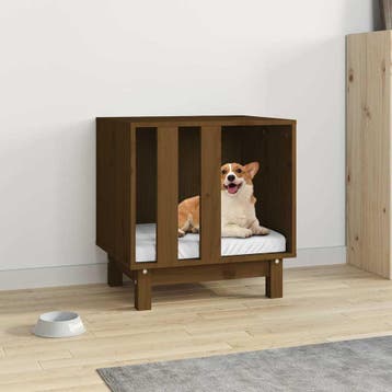 vidaXL Hondenhuis HoningBruin 50 x 40 x 52 cm, Dieren en Toebehoren, Verzenden, Nieuw